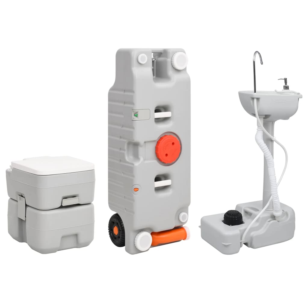 VidaXL Campingtoilette und Waschbecken mit Wassertank