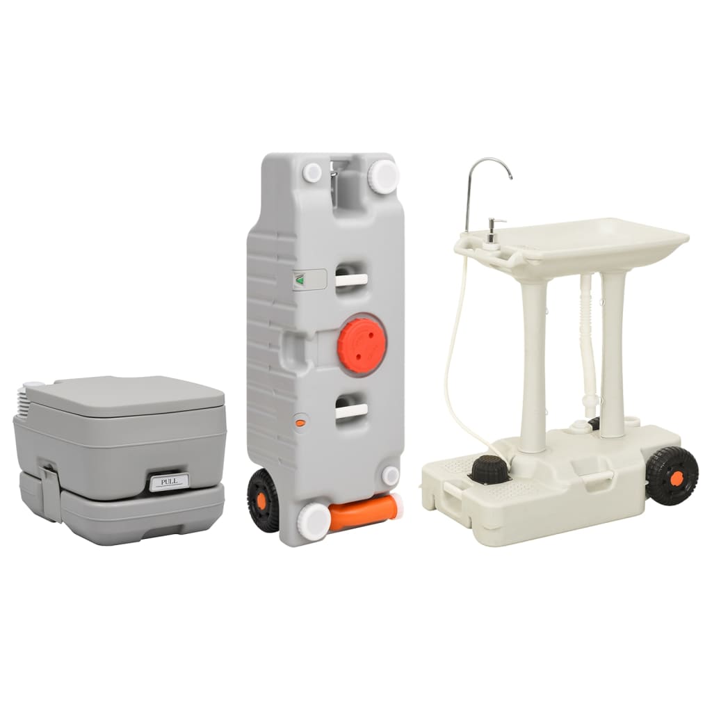 VidaXL Campingtoilette und Waschbecken mit Wassertank