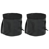 Vidaxl Emmers 2 PCs falten 30 l PVC Schwarz