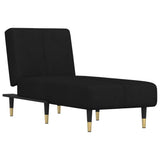 Vidaxl chaise longue fluweel zwart