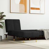 Vidaxl chaise longue fluweel zwart