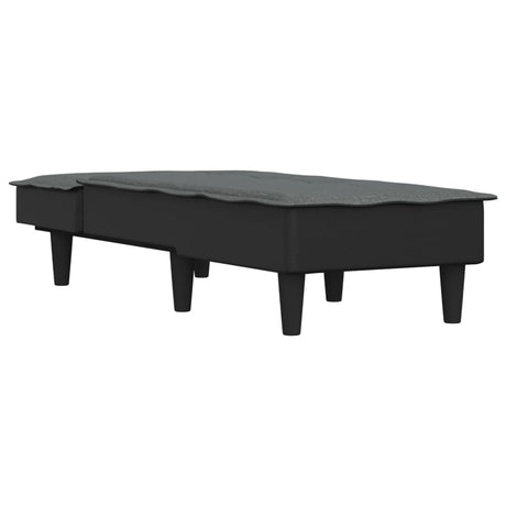 Vidaxl chaise longue stof donkergrijs