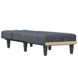 Vidaxl chaise longue fluweel donkergrijs