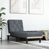Vidaxl chaise longue fluweel donkergrijs