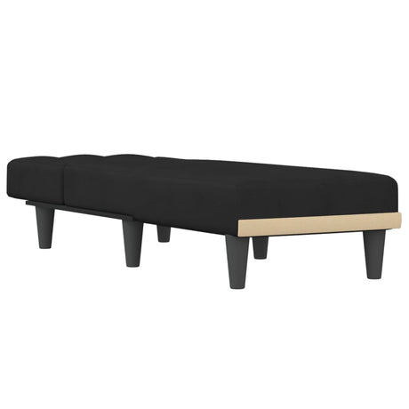 Vidaxl chaise longue fluweel zwart
