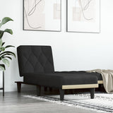 Vidaxl chaise longue fluweel zwart