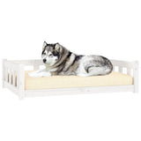 Vidaxxl Hundebett 105,5x75,5x28 cm massives Kiefernholz weiß