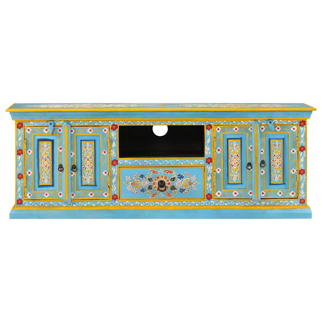 Vidaxl tv-meubel 110x30x40 cm massief mangohout blauw