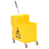 VidaXL Moppeimer mit Presse und Rädern 20 L Polypropylen gelb