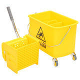 VidaXL Moppeimer mit Presse und Rädern 20 L Polypropylen gelb