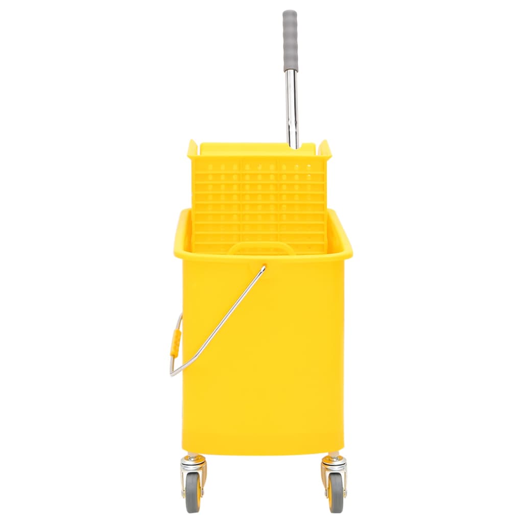 VidaXL Moppeimer mit Presse und Rädern 20 L Polypropylen gelb