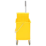 VidaXL Moppeimer mit Presse und Rädern 20 L Polypropylen gelb