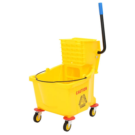 Vidaxl Moppeimer mit Presse und Rädern 36 l Polypropylen gelb