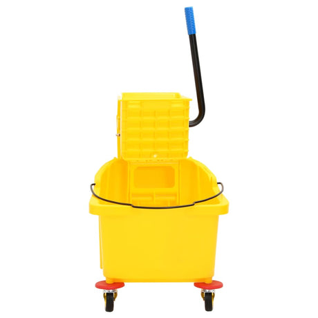 Vidaxl Moppeimer mit Presse und Rädern 36 l Polypropylen gelb