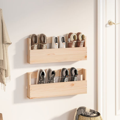 Vidaxl Wandschuhe Racks 2 ST 59x9x23 cm Festkiefer