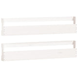 Vidaxl -Wandschuhe Racks 2 PCs 110x9x23 cm Festkiefer weiß weiß