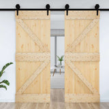 Vidaxx Tür Narvik 85x210 cm massives Kiefernholz