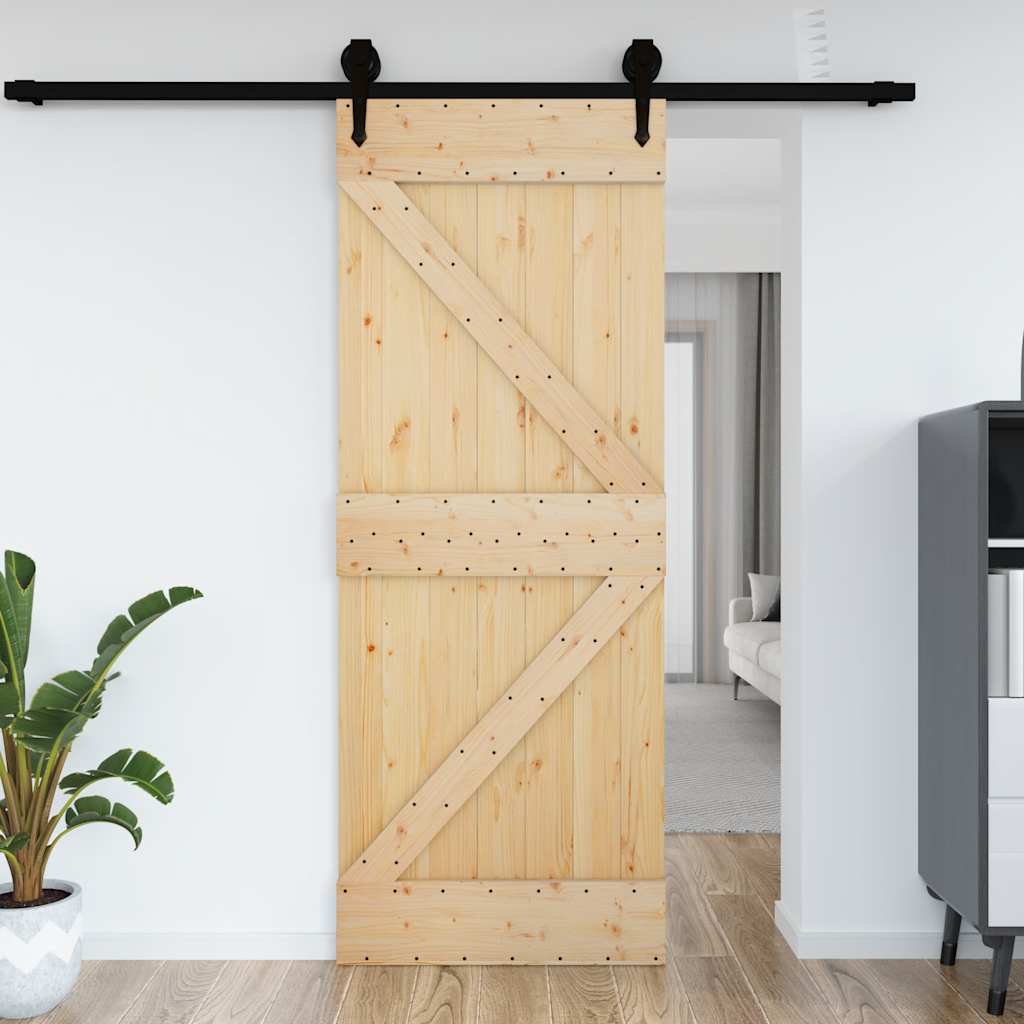 Vidaxx Tür Narvik 85x210 cm massives Kiefernholz