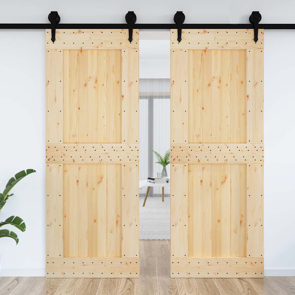 Vidaxx Tür Narvik 85x210 cm massives Kiefernholz