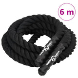 Vidaxl -Schlachtseil 6 m 4,5 kg Polyester schwarz