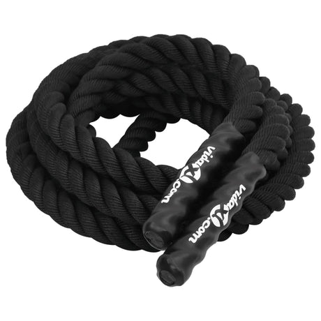 VidaXL Kampfseil Schwarz 6 m 4,5 kg Polyester