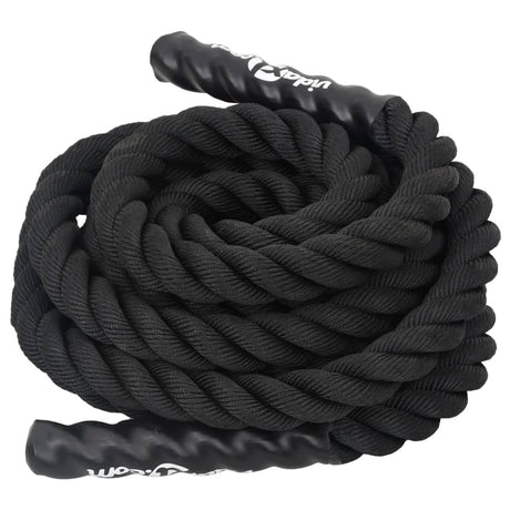 VidaXL Kampfseil Schwarz 9 m 6,8 kg Polyester