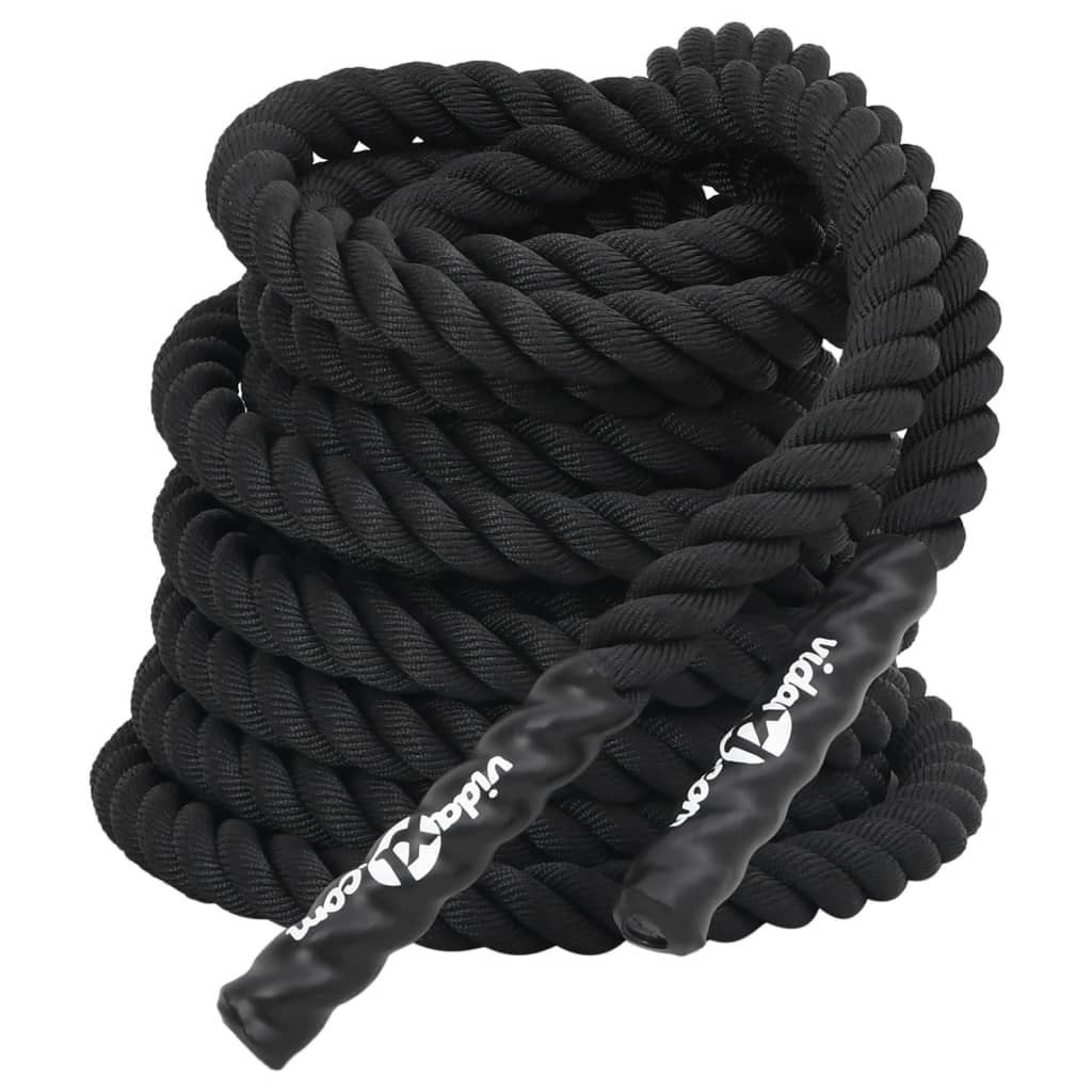 VidaXL Kampfseil 15 m 11 kg Polyester schwarz
