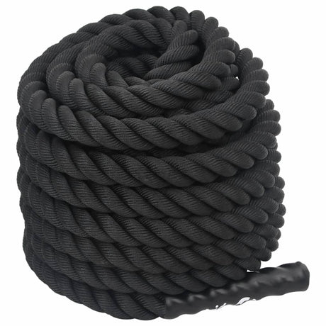 VidaXL Kampfseil schwarz 15 m 11 kg Polyester