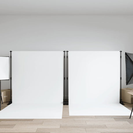VidaXL Hintergrundständer 2 Stück 254x243 cm Stahl schwarz