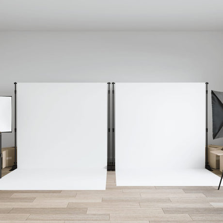 VidaXL Hintergrundständer 2 Stück 305x243 cm Stahl schwarz