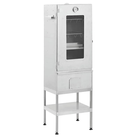VidaXL BBQ Smoker mit Tisch aus verzinktem Stahl