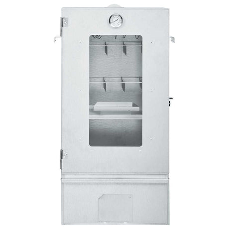 VidaXL BBQ Smoker mit Tisch aus verzinktem Stahl