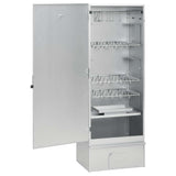 VidaXL BBQ Smoker mit Tisch aus verzinktem Stahl