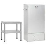 VidaXL BBQ Smoker mit Tisch aus verzinktem Stahl