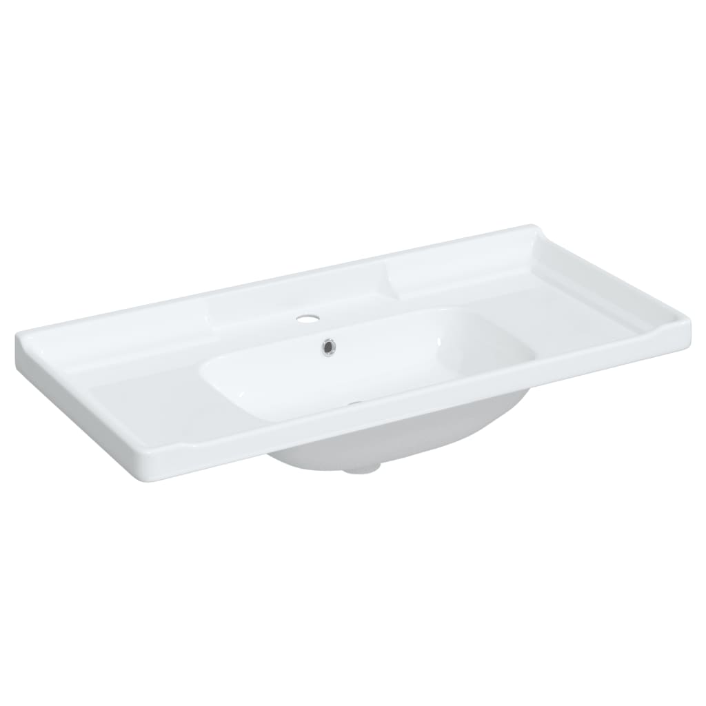 VidaXL Waschbecken rechteckig 100x48x23 cm Keramik weiß