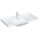 VidaXL Waschbecken rechteckig 100x48x23 cm Keramik weiß