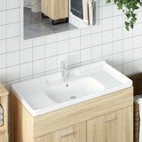 VidaXL Waschbecken rechteckig 100x48x23 cm Keramik weiß