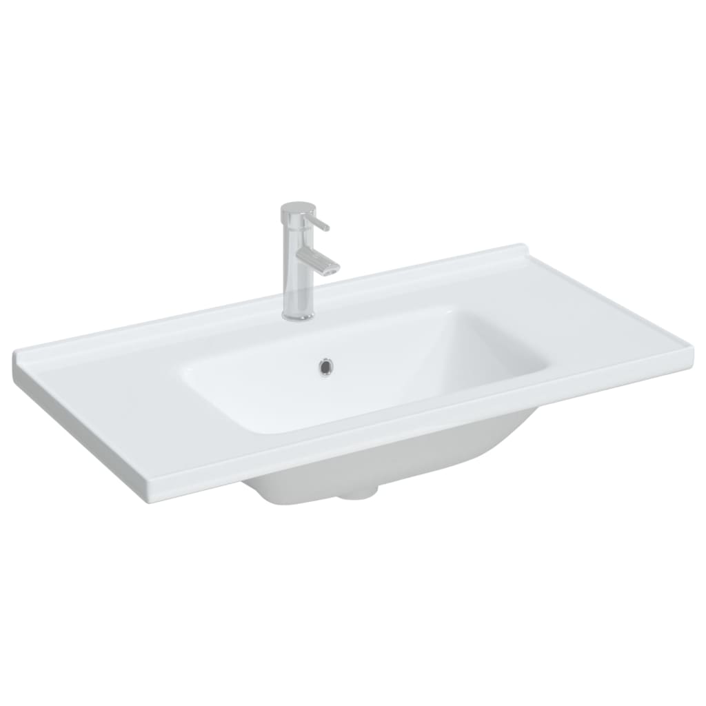 Vidaxx Rechteckwaschtisch 91,5x48x19,5 cm Keramik weiß