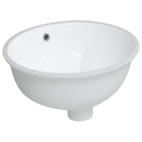 Vidaxx Waschbecken oval 37x31x17,5 cm Keramik weiß
