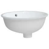 Vidaxx Waschbecken oval 37x31x17,5 cm Keramik weiß