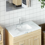 Vidaxx Rechteckwaschbecken 36,5x32x15,5 cm Keramik weiß
