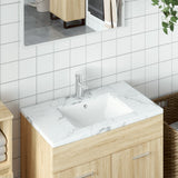 Vidaxx Rechteckwaschbecken 47,5x35x19,5 cm Keramik weiß