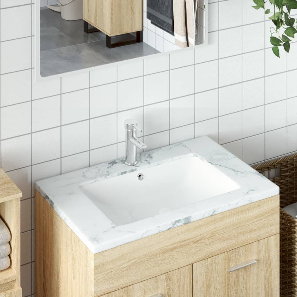 Vidaxx Rechteckwaschbecken 55,5x37,5x19 cm Keramik weiß