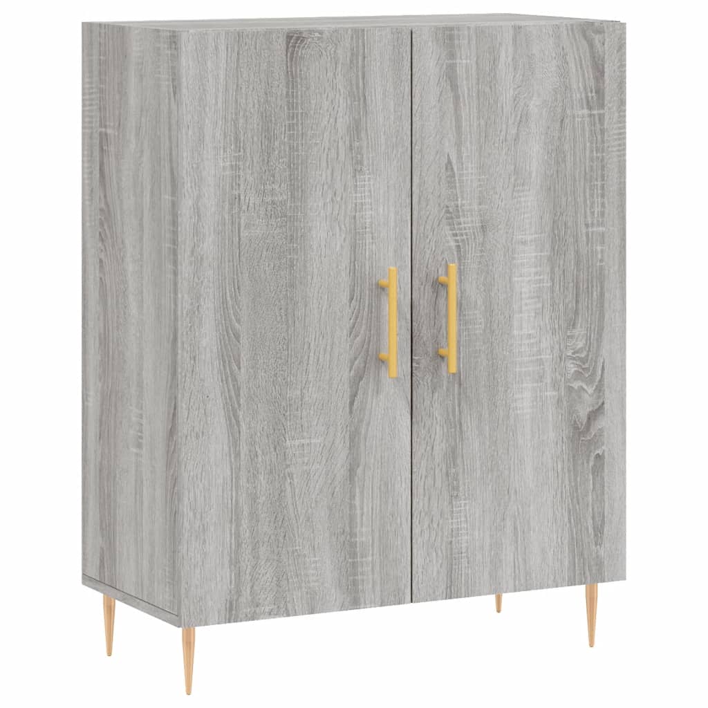 Vidaxl dressoir 69,5x34x90 cm bewerkt hout grijs sonoma eikenkleurig