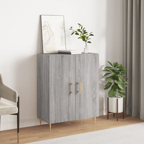 Vidaxl dressoir 69,5x34x90 cm bewerkt hout grijs sonoma eikenkleurig