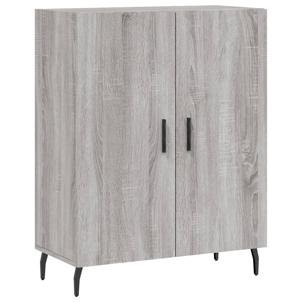 Vidaxl dressoir 69,5x34x90 cm bewerkt hout grijs sonoma eikenkleurig
