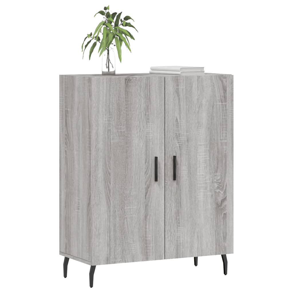 Vidaxl dressoir 69,5x34x90 cm bewerkt hout grijs sonoma eikenkleurig