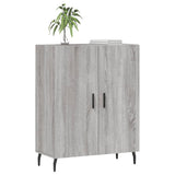 Vidaxl dressoir 69,5x34x90 cm bewerkt hout grijs sonoma eikenkleurig