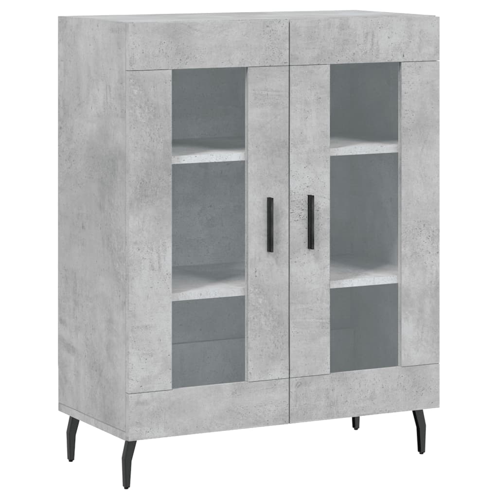 Vidaxl dressoir 69,5x34x90 cm bewerkt hout betongrijs