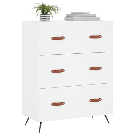 Vidaxl ladekast 69,5x34x90 cm bewerkt hout wit